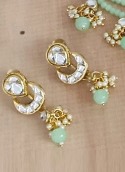 Light Green Necklace Set Party Wear