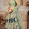 Light Green Net Embroidery Umbrella Lehenga Party Wear -ZariGrace Shop light green net embroidery umbrella lehenga ghswe00101045 l