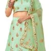 Light Green Satin Silk Machine Embroidered A Line Lehenga Party Wear -ZariGrace Shop light green satin silk machine embroidered a line lehenga ghssitmnmhy1002 l