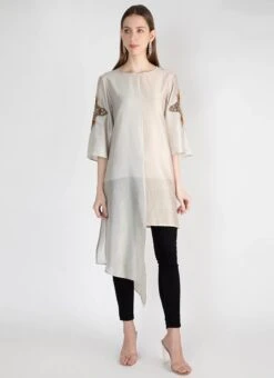 Light Peach Silk Kurta Straight Pant Set Work Wear 8 Light Peach Silk Kurta Straight Pant Set Work Wear -ZariGrace Shop light peach silk kurta straight pant set krsdvcsvts33 u