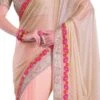 Light Pink N Beige Lycra Half N Half Saree Party Wear 1 Light Pink N Beige Lycra Half N Half Saree Party Wear -ZariGrace Shop light pink n beige lycra half n half saree sadmk1810 l