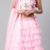 Light Pink Net Embroidered A Line Lehenga Festive Wear -ZariGrace Shop light pink net embroidered a line lehenga ghsrk170573 l