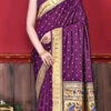 Litchi Silk Purple Color Weaving Work Saree Party Wear -ZariGrace Shop litchi silk purple color weaving work saree sasprt7784 l