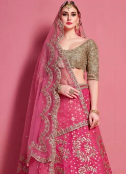 Magenta Art Silk Designer A Line Lehenga Party Wear -ZariGrace Shop magenta art silk designer a line lehenga ghsak4611 b