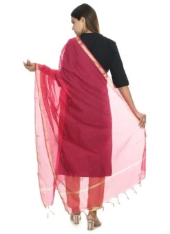 Magenta Chanderi Cotton Dupatta Festive Wear 9 Magenta Chanderi Cotton Dupatta Festive Wear -ZariGrace Shop magenta chanderi cotton dupatta dpdmfmfd027 b
