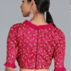 Magenta Embroidered Art Silk Blouse Festive Wear