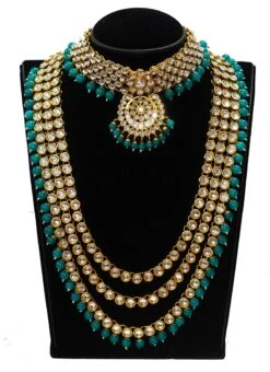 Maharani Gold Plated Bridal Set Party Wear -ZariGrace Shop maharani gold plated bridal set jyddrj103912h b