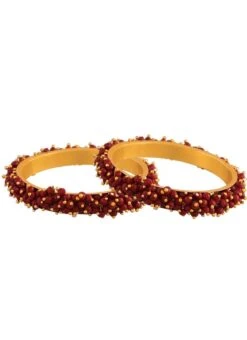 Maroon Alloy Beads Bangles Party Wear 6 Maroon Alloy Beads Bangles Party Wear -ZariGrace Shop maroon alloy beads bangles hjbdmf019 u