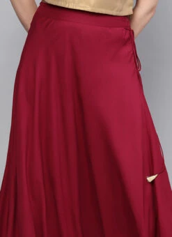 Maroon Blended Cotton Skirt After Six Wear