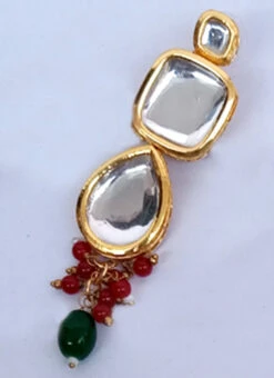 Maroon N Green Necklace Set Party Wear