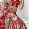 Maroon Net Hand Work A Line Lehenga Wedding Wear -ZariGrace Shop maroon net hand work a line lehenga ghdhmak600026 l