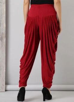 Maroon Rayon Dhoti Pant Work Wear -ZariGrace Shop maroon rayon dhoti pant wbdmf1112mr b