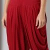 Maroon Rayon Dhoti Pant Work Wear