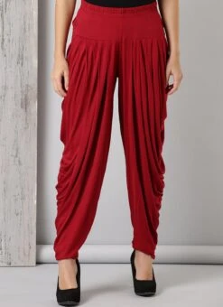 Maroon Rayon Dhoti Pant Work Wear -ZariGrace Shop maroon rayon dhoti pant wbdmf1112mr u