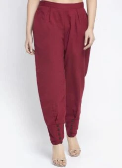 Maroon Rayon Straight Pant Work Wear -ZariGrace Shop maroon rayon straight pant wbdmf1111mr u