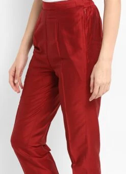 Maroon Straight Pant After Six Wear