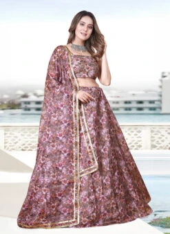 Mauve Organza Digital Printed Umbrella Lehenga Party Wear 8 Mauve Organza Digital Printed Umbrella Lehenga Party Wear -ZariGrace Shop mauve organza digital printed umbrella lehenga ghsdrs2105 u