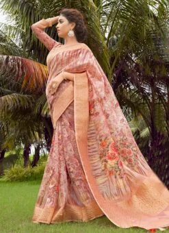 Mauve Silk Paint Print Work Saree Festive Wear 8 Mauve Silk Paint Print Work Saree Festive Wear -ZariGrace Shop mauve silk paint print work saree samkns10232453 u