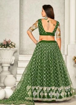 Mehendi Net Embroidered Umbrella Lehenga Party Wear -ZariGrace Shop mehendi net embroidered umbrella lehenga ghsprt16933 b