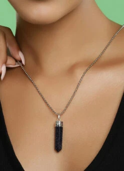 Navy Blue Alloy Necklace Party Wear 6 Navy Blue Alloy Necklace Party Wear -ZariGrace Shop mint green alloy necklace jysrrjuly2224 u