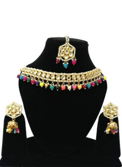 Multi Colour Necklace Set Party Wear 7 Multi Colour Necklace Set Party Wear -ZariGrace Shop multi colour necklace set jymmnikm324 b