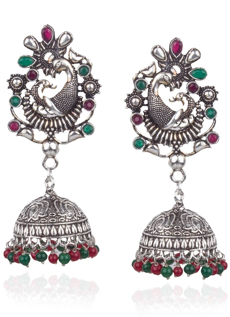 Multicolor Jhumka Earrings Festive Wear 5 Multicolor Jhumka Earrings Festive Wear - Image 3