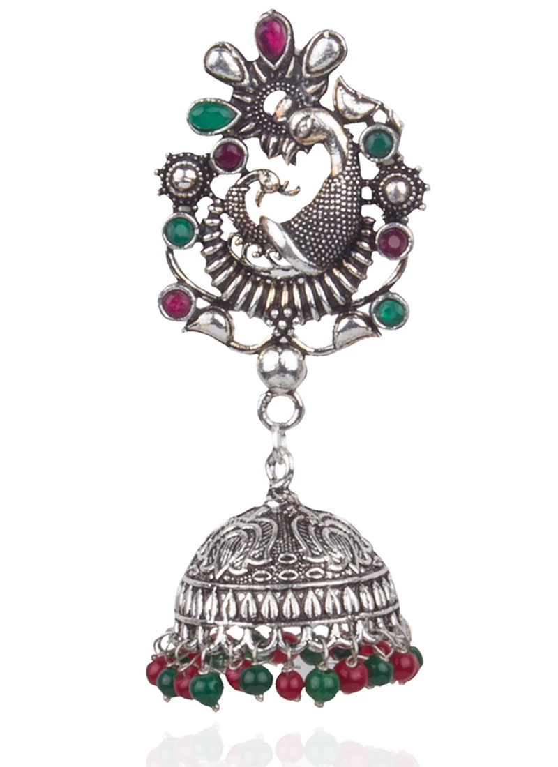 Multicolor Jhumka Earrings Festive Wear 3 Multicolor Jhumka Earrings Festive Wear