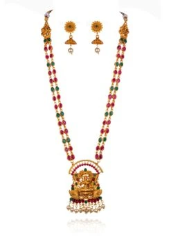 Multicolor Necklace Set Festive Wear -ZariGrace Shop multicolor necklace set jynsmpf9380 b