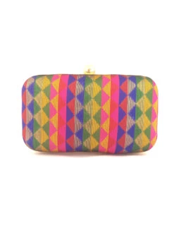 Multicolor Silk Designer Clutch -ZariGrace Shop multicolor silk designer clutch hbdacs479 b