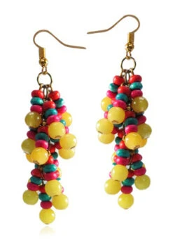 Multicolored Dangler Earrings After Six Wear -ZariGrace Shop multicolored dangler earrings ermvn10416 b