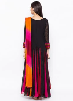 Multicolored Georgette Anarkali Suit Party Wear -ZariGrace Shop multicolored georgette anarkali suit slmnkc2046 b