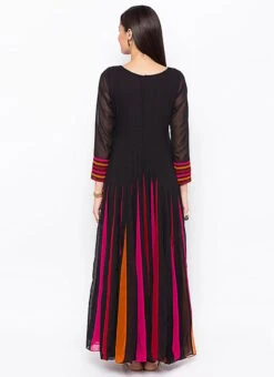Multicolored Georgette Kurta Churidar Set Party Wear -ZariGrace Shop multicolored georgette kurta churidar set krsmnkc2046 b