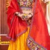 Mustard Cotton Embroidery With Mirror Work Chaniya Choli Festive Wear