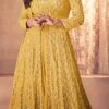 Mustard Faux Georgette Sequins Work Umbrella Lehenga Party Wear -ZariGrace Shop mustard faux georgette sequins work umbrella lehenga ghska4553123q l