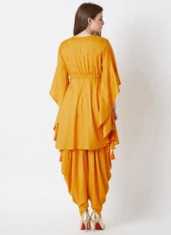 Mustard Rayon Dhoti Set Work Wear -ZariGrace Shop mustard rayon dhoti set krsdmf922must b