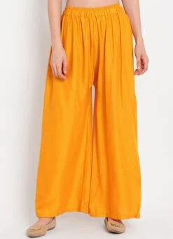 Mustard Rayon Palazzo Pant Work Wear -ZariGrace Shop mustard rayon palazzo suit wbdmf641 u