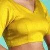 Mustard Silk Solid Stitched Readymade Blouse Party Wear 1 Mustard Silk Solid Stitched Readymade Blouse Party Wear -ZariGrace Shop mustard silk solid stitched readymade blouse blspfb238m l