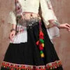 Navaratri Black Taffeta Silk Embroidered Chaniya Choli Party Wear 1 Navaratri Black Taffeta Silk Embroidered Chaniya Choli Party Wear -ZariGrace Shop navaratri black taffeta silk embroidered chaniya choli ghsomr8001 l