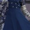 Navy Blue Art Silk Embroidered Anarkali Suit Party Wear -ZariGrace Shop navy blue art silk embroidered anarkali suit slsrk174940 l