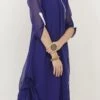 Navy Blue Georgette Embroidered Kurta Straight Pant Set After Six Wear -ZariGrace Shop navy blue georgette embroidered kurta straight pant set krsjiw9 l