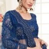 Navy Blue Net A Line Lehenga Wedding Wear -ZariGrace Shop navy blue net a line lehenga ghsccq1004b l