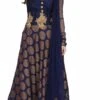 Navy Blue Silk Brocade Anarkali Suit Party Wear -ZariGrace Shop navy blue silk brocade anarkali suit slkifh9966000560 l