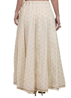 Off White Blended Cotton Skirt Work Wear -ZariGrace Shop off white blended cotton skirt wbjsns10 b