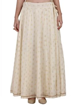 Off White Blended Cotton Skirt Work Wear -ZariGrace Shop off white blended cotton skirt wbjsns10 u