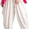 Off White Faux Crepe Patiala Pant Work Wear 1 Off White Faux Crepe Patiala Pant Work Wear -ZariGrace Shop off white faux crepe patiala pant wbjsns18 l