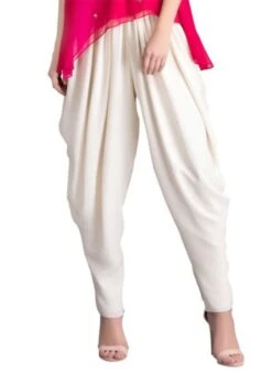 Off White Faux Crepe Patiala Pant Work Wear -ZariGrace Shop off white faux crepe patiala pant wbjsns18 u