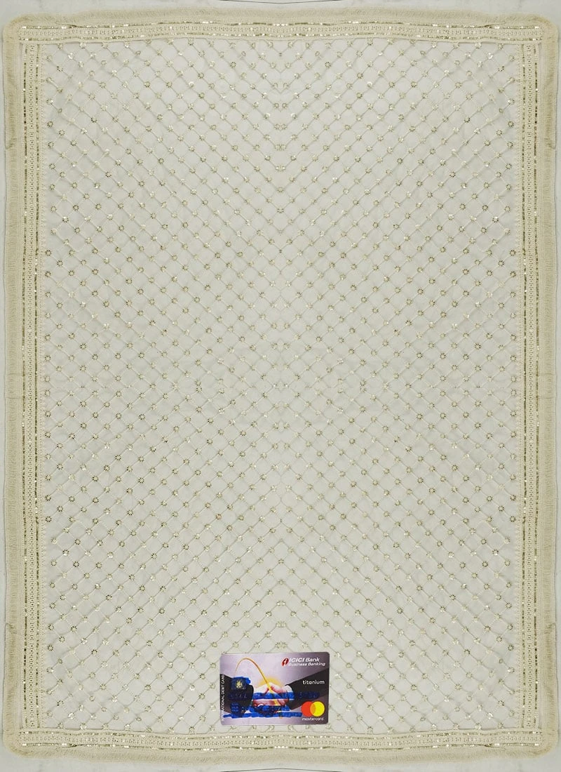 Off White Net Dupatta Party Wear 6 Off White Net Dupatta Party Wear - Image 4