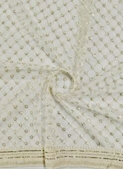 Off White Net Dupatta Party Wear 8 Off White Net Dupatta Party Wear -ZariGrace Shop off white net fabric dpshi120 u