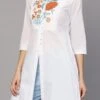 Off White Rayon Kurta Palazzo Set Work Wear -ZariGrace Shop off white rayon kurta palazzo set krsdmf905 l