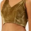 Olive Green Velvet Readymade Blouse Party Wear -ZariGrace Shop olive green velvet readymade blouse blspfb197o l